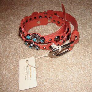 Old Trend Coral Tempest Embellished Leather Belt